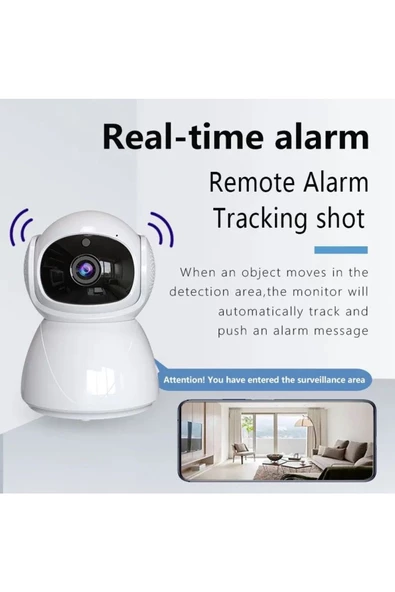 BAYINDIRELEKTRONİK Home Security Camera 360° Ev Güvenlik Kameras Ip 1080p