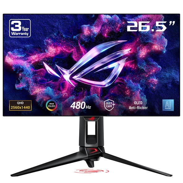 ASUS ROG Swift PG27AQDP 26.5" 480 Hz 0.03 Ms 2K QHD Adaptive Sync WOLED Gaming Monitör