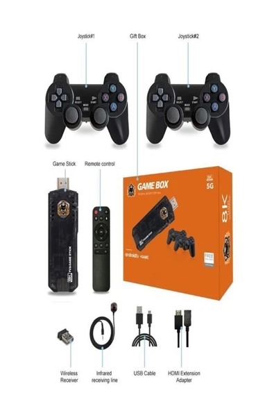 ULTRATEKNO 5g 8k Ultra Hd 64 Gb Tv Box + Game Box Android Tv + Oyun Konsolu 2in1 Netflix - 5