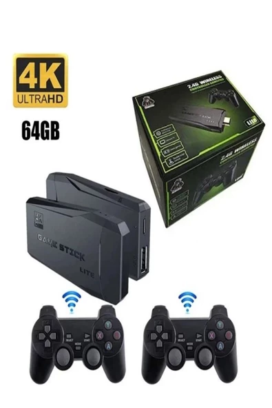 ULTRATEKNO 2.4g Kablosuz Çift Kol Retro Oyunlar 4k Game Stick 3500 Oyun Atari - 7