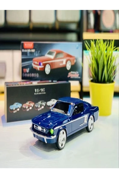 ULTRATEKNO Ford Mustang Gt 1967 Model 10w Bluetooth Hoparlör Fm Radyo Usb Tf Aux Destekli Speaker - 2