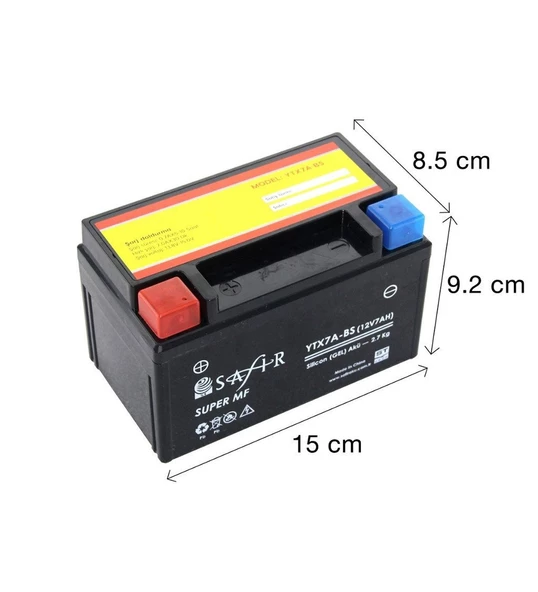 MOTOSİKLET SCOOTER ASYA AS 150T SHARK AKÜ 12/7 YATIK ürün görseli 1