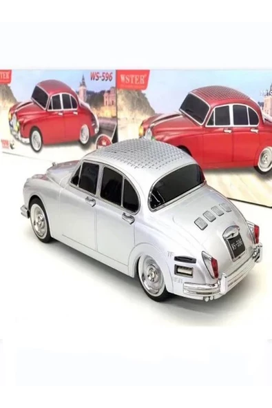 ULTRATEKNO WS-596BT 1967 Model Jaguar Mark 2 10W Bluetooth Hoparlör Fm Radyo USB Tf Aux Destekli Speaker - 3
