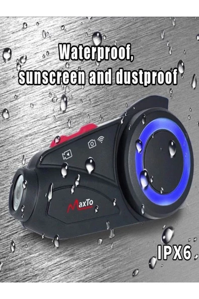 ULTRATEKNO Maxto M3S Serisi 2k Fhd 1440P Kameralı Intercom Motosiklet Kask İntercom Uyumlu - 5