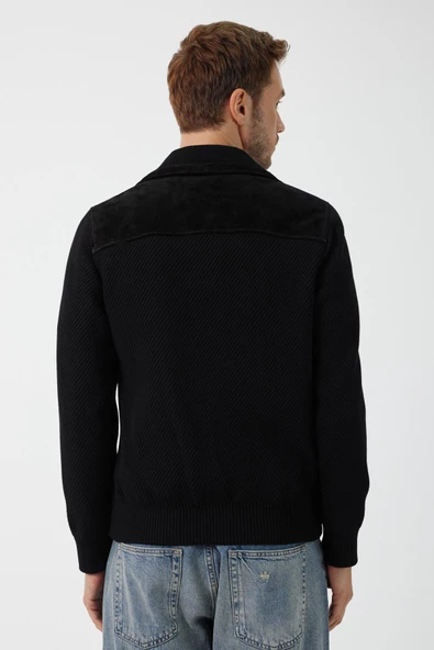 Leopoldo Siyah Nubuk Deri Mont - 5