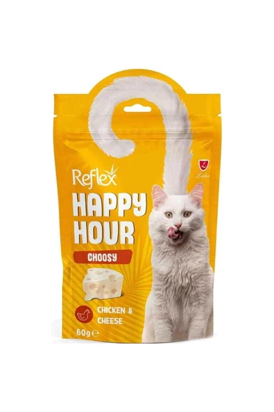 Reflex Happy Hour Choosy Chicken Cheese Seçici Kediler Için Ödül 60 gr