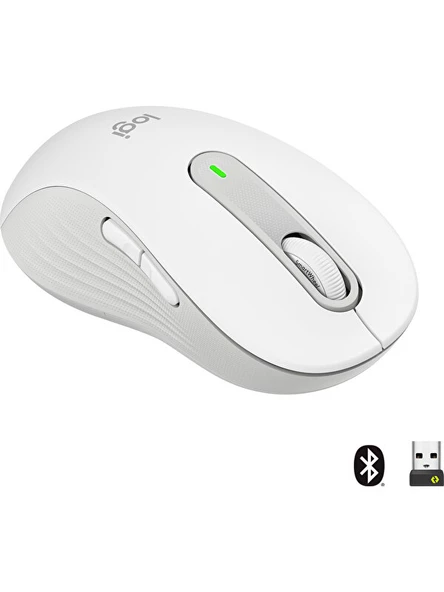 Logitech Signature M650 Büyük Boy Sol El Için Sessiz Kablosuz Mouse - Beyaz