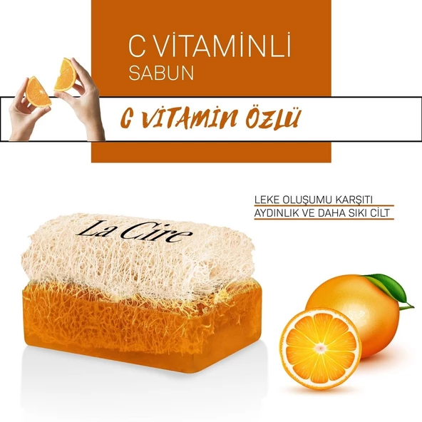 La Cire Doğal C Vitamin Lifli El Yapımı Sabun 110 Gr