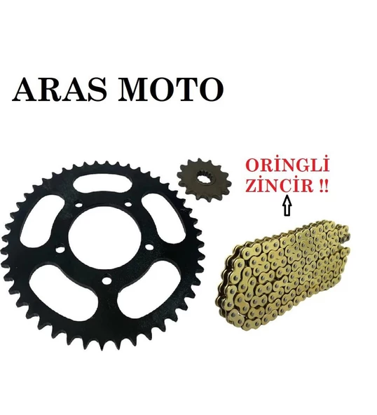 SUZUKİ GV 250 İNAZUMA ZİNCİR DİŞLİ SETİ ORİNGLİ - ARASMOTO