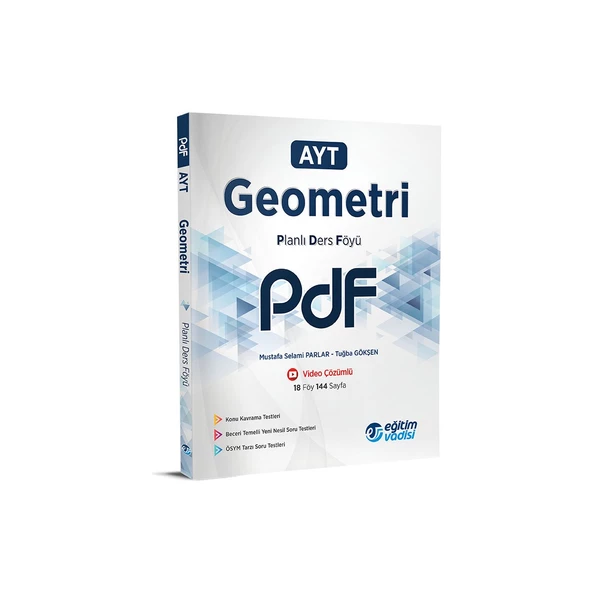 Eğitim Vadisi Yayınları AYT 2023 Geometri PDF Planlı Ders Föyü