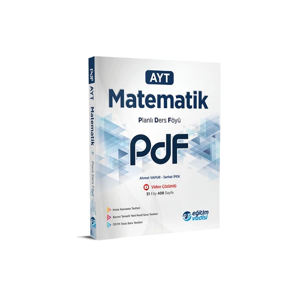 Eğitim Vadisi Yayınları AYT 2023 Matematik PDF Planlı Ders Föyü