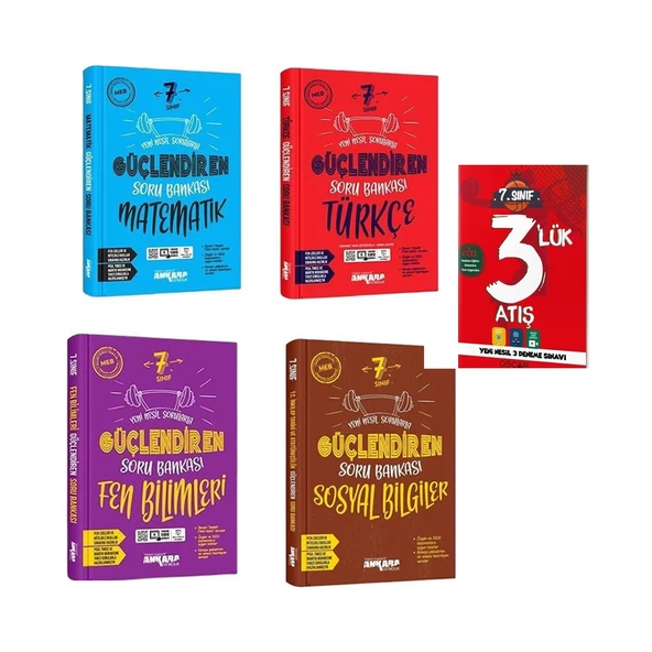Ankara Yayıncılık 7.Sınıf  Tüm Dersler Güçlendiren Soru Bankası Seti + Deneme ürün görseli