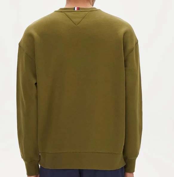 Tommy Hilfiger Monotype Embro Erkek Yeşil Sweatshirt - 2