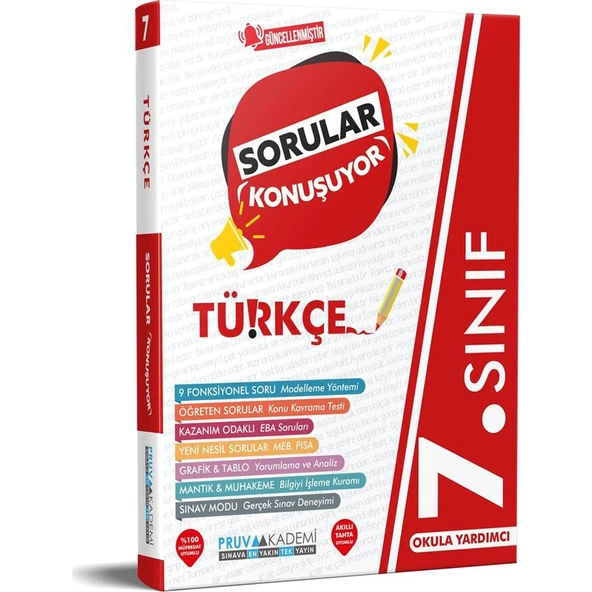 Pruva Akademi 7. Sınıf Türkçe Sorular Konuşuyor