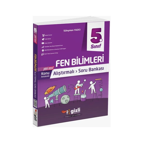 Gizli Yayınları 5. Sınıf Fen Bilimleri Konu Anlatımlı Alıştırmalı Soru Bankası