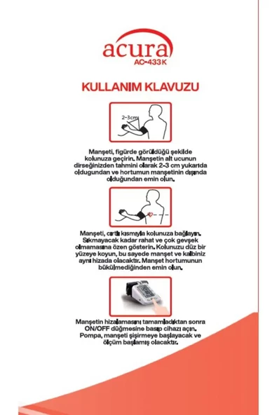 AC-433K Geniş Ekranlı Türkçe Konuşan Tansiyon Aleti - 3