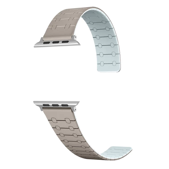 Apple Watch 10 serisi 42mm Redclick KRD-111 Çizgili Desenli Silikon Kordon Uyumlu - Resim 2