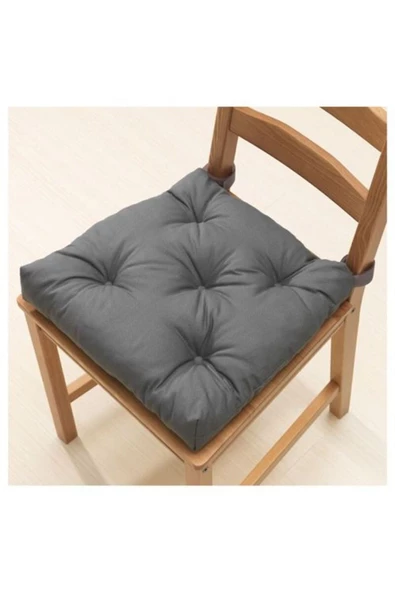 Gri Malında 40/35x38x7 Cm Sandelye Minderi Gri Cırt Cırt Bantlı 2 Yıl 1 - 2