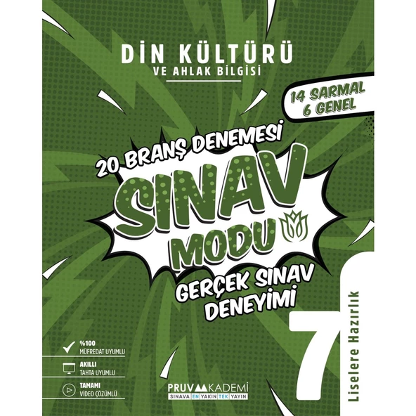 Pruva Akademi 7. Sınıf Din Kültürü Sınav Modu Deneme Sınavı 2023