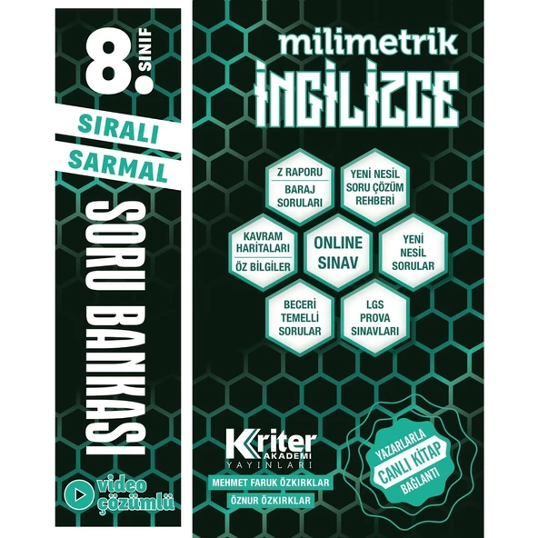 Kriter Akademi Yayınları 8. Sınıf Ingilizce Soru Bankası