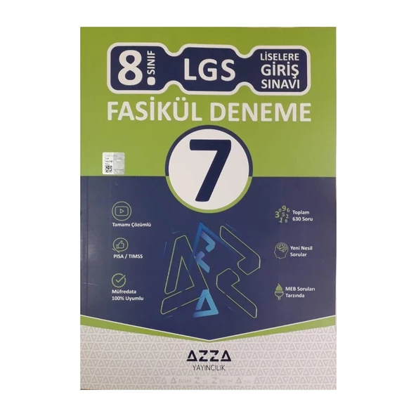 Azza Yayıncılık 8. Sınıf LGS 7 Fasikül Deneme Tamamı Çözümlü