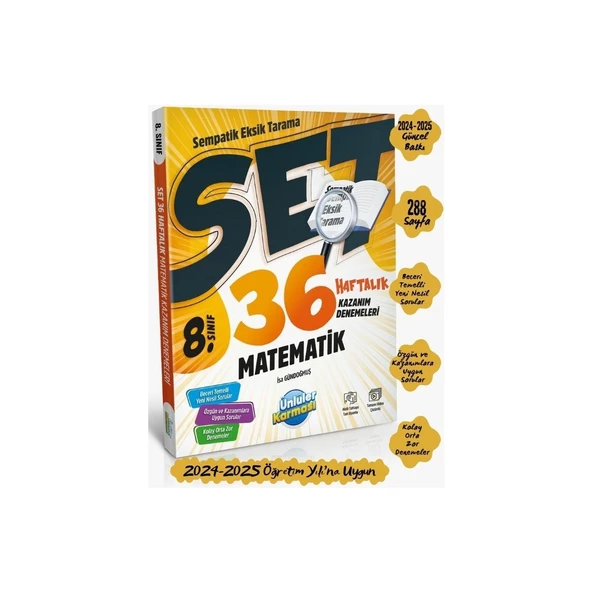Ünlüler Karması 8. Sınıf LGS Sempatik Matematik 36 Haftalık Kazanım Denemeleri - 2