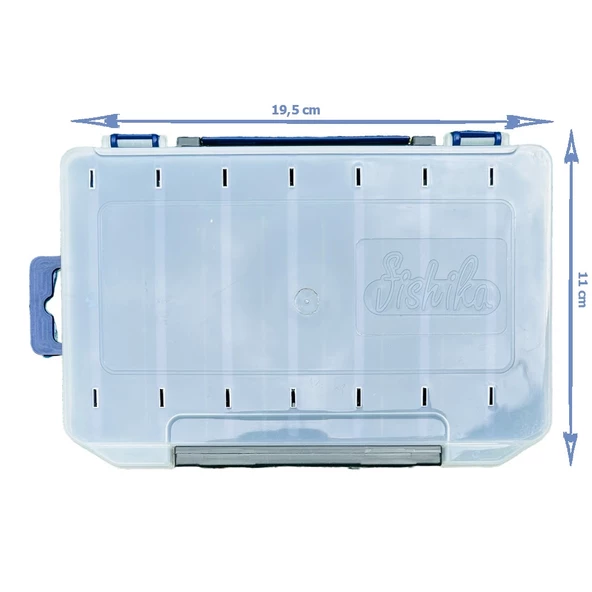 Fishika Lure Box 10cm Mavi Çift Taraflı Balıkçı Kutusu - Resim 3