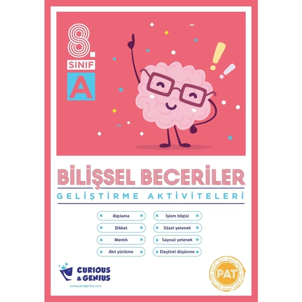 Curious & Genius 8. Sınıf - Bilişsel Beceriler Geliştirme Aktiviteleri Seti (A - B - C Seri)