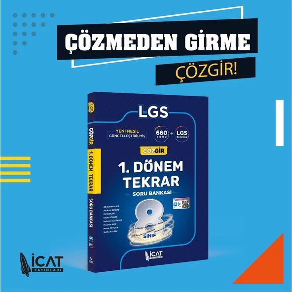 İcat Yayınları Lgs Çözgir 1.Dönem Tekrar Soru Bankası