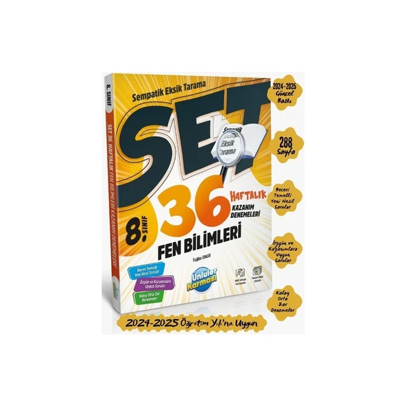 Ünlüler Karması 8. Sınıf LGS Sempatik Fen Bilimleri 36 Haftalık Kazanım Denemeleri - 2