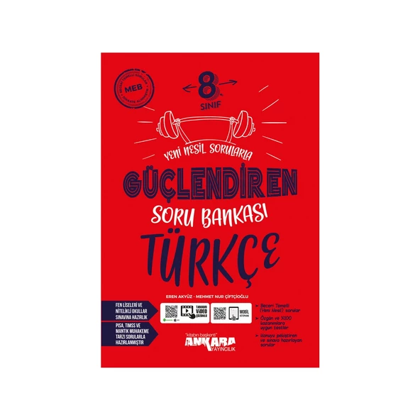 Ankara Yayıncılık 8.Sınıf  Türkçe Güçlendiren Soru Bankası