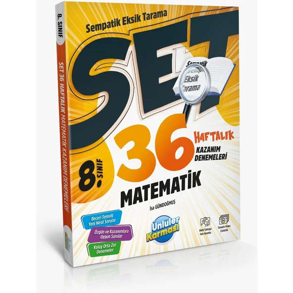 Ünlüler Karması 8. Sınıf LGS Sempatik Matematik 36 Haftalık Kazanım Denemeleri