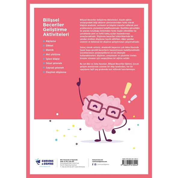 Curious & Genius 8. Sınıf - Bilişsel Beceriler Geliştirme Aktiviteleri Seti (A - B - C Seri) - 3