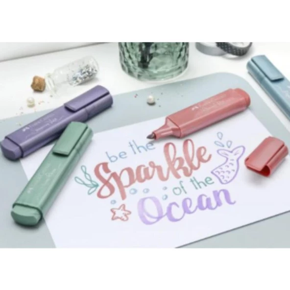 Faber-Castell Faber Castell Faber-Castell Metalik 4 Lü Set Fosforlu Kalem - 2