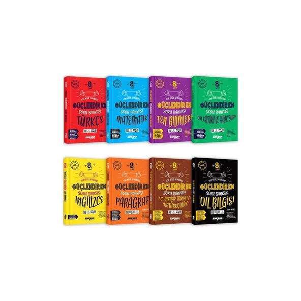 Ankara Yayıncılık 8.Sınıf  Güçlendiren Set 8 Kitap ürün görseli