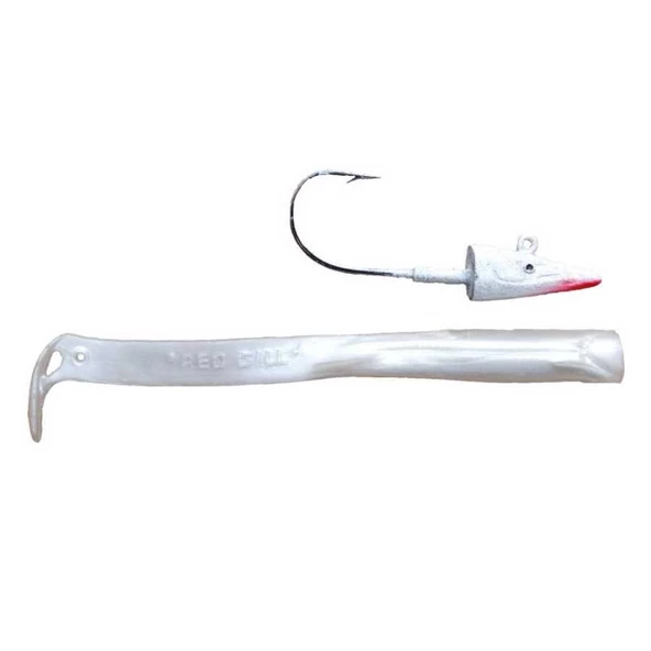 Red Gill V8 Jig 8cm 5,5gr Silver Pearl Silikon Yem