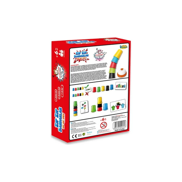 Venüs Oyuncak Zıp Zıp Bardaklar Eğitici Aile Oyunu - 3