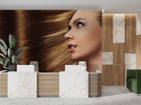 Güzellik Salonu Duvar Kağıdı Baskı - Resim 4