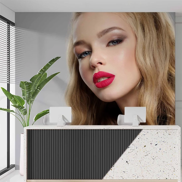 Kadın Kuaför Duvar Kağıdı Baskı ürün görseli