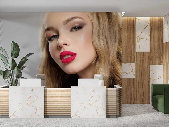 Kadın Kuaför Duvar Kağıdı Baskı - Resim 4