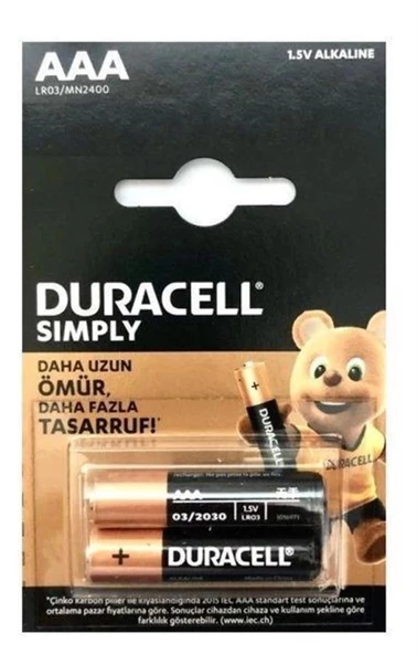 DURACELL 2Lİ AAA