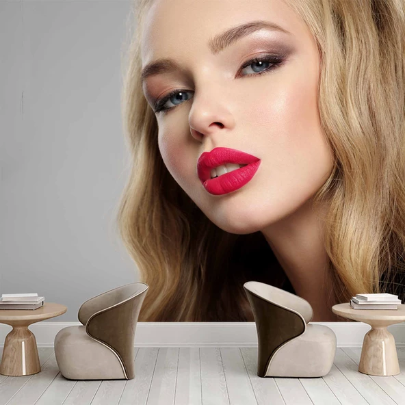 Kadın Kuaför Duvar Kağıdı Baskı - Resim 3