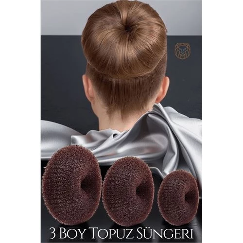 ModaCar Kahve Saç Topuz Süngeri 3 Boy Forero Design