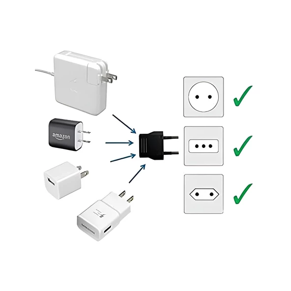 MN6 M22 priz dönüştürücü/12 Adet/Amerikan fişi dönüştürücü priz/A-Kalite Avrupa priz dönüştürücü/dönüştürücü priz/Şarj Aleti Fiş Dönüştürücü - 3