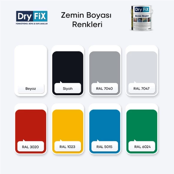 DryFix Traffic Paint Zemin Boyası 5 Kg Ral 7040 Koyu Gri - 2