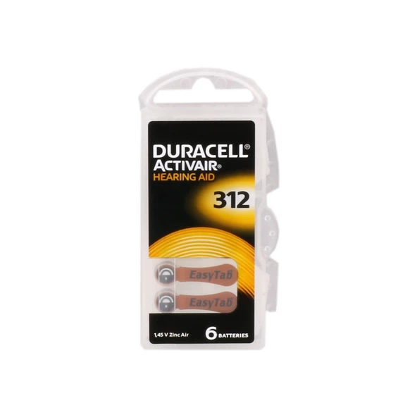 Duracell 312 Numara 6 Lı Işitme Cihazı Pili