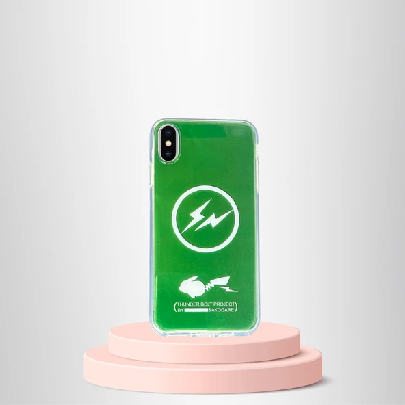 İPHONE XS MAX BASKILI RENKLİ TRANSPARAN KILIF TİER COVER KOYU YEŞİL