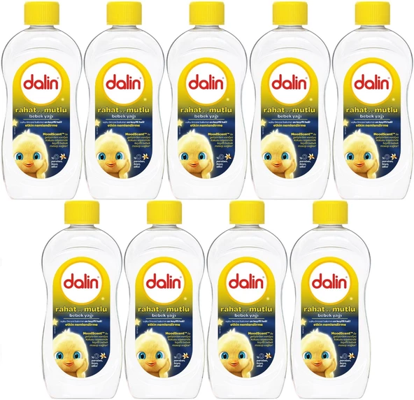 Dalin Bebek Yağı 300ML Rahat ve Mutlu Vanilya Kokulu Nemlendirici (9 Lu Set)