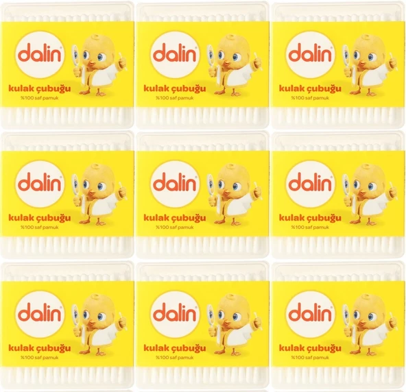 Dalin Kulak Çubuğu 100 Adet (9 Lu Set)