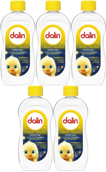 Dalin Bebek Yağı 300ML Rahat ve Mutlu Vanilya Kokulu Nemlendirici (5 Li Set)